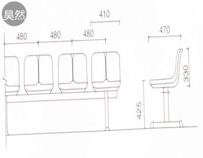 移動(dòng)式中空塑料椅